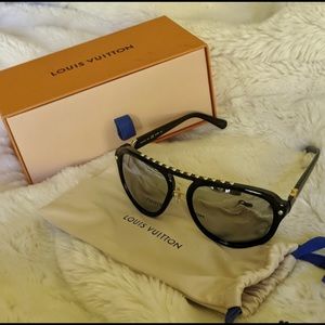 Louis Vuitton Black Serpico Sunglasses NEW
